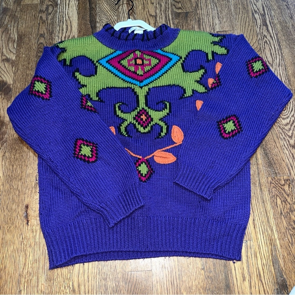 The Limited | Vintage 80s Colorful Knit Sweater size SP